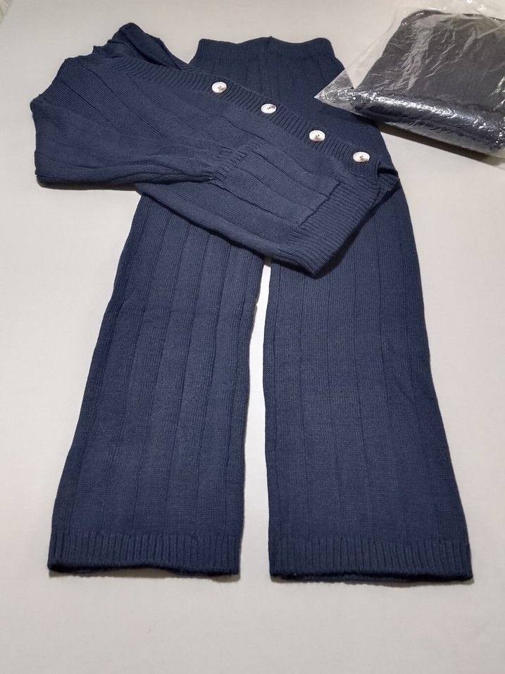 Kadın Lacivert Triko Hırkalı takım - Görsel 5