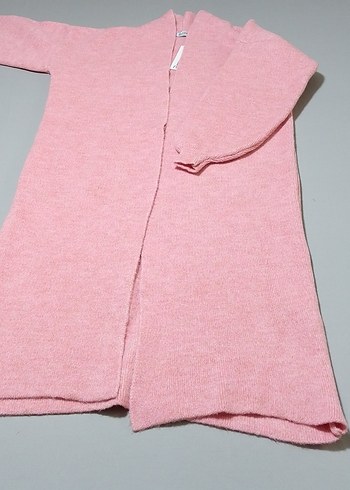 Pembe Uzun Kollu Triko Hırka - Görsel 7