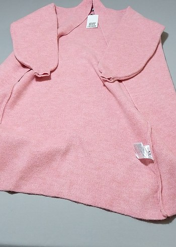 Pembe Uzun Kollu Triko Hırka - Görsel 6