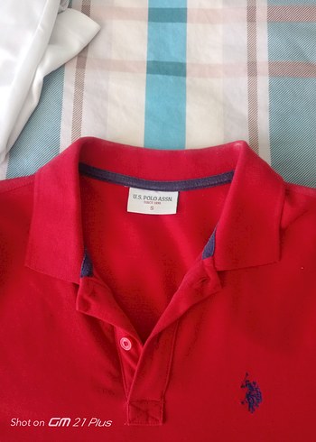 U.S Polo Assn. Kırmızı Düğmeli Erkek Polo Tişört