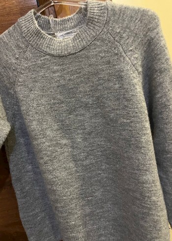 Gri Kadın Yün Kazak - Stradivarius - Görsel 2