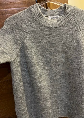 Gri Kadın Yün Kazak - Stradivarius - Görsel 5