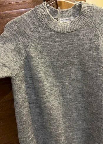 Gri Kadın Yün Kazak - Stradivarius - Görsel 4