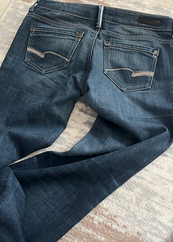 Lacivert düşük bel jean - Görsel 3