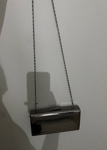 Diğer Gümüş Parlak Metal Kadın portföy çanta