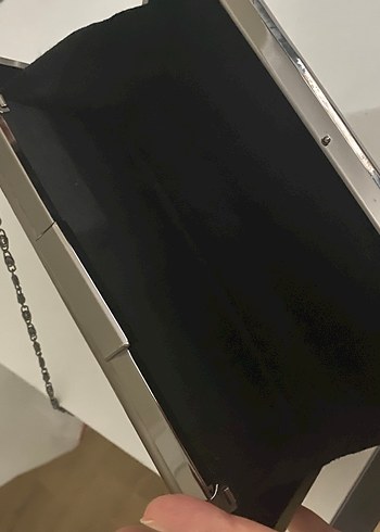  Beden Gümüş Parlak Metal Kadın portföy çanta