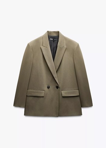 Zara Haki Oversize Blazer Ceket