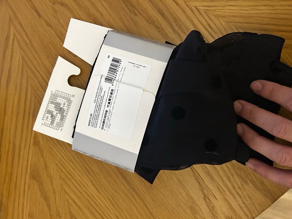 Siyah Puantiyeli külotlu çorap - Görsel 2