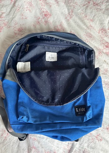 Mavi Gri Sırt Çantası, Tokalı, Sokak Stili - Görsel 2