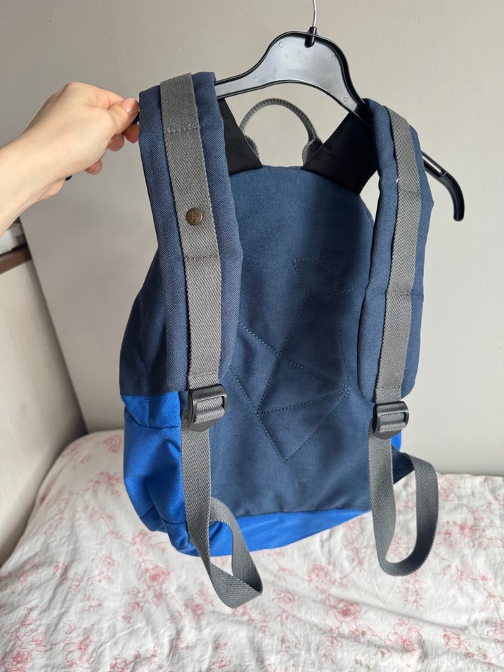 Mavi Gri Sırt Çantası, Tokalı, Sokak Stili - Görsel 4