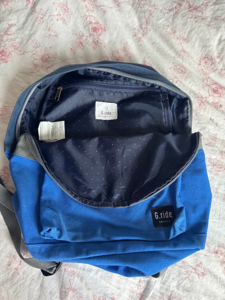 Mavi Gri Sırt Çantası, Tokalı, Sokak Stili - Görsel 2