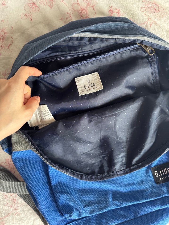 Mavi Gri Sırt Çantası, Tokalı, Sokak Stili - Görsel 3