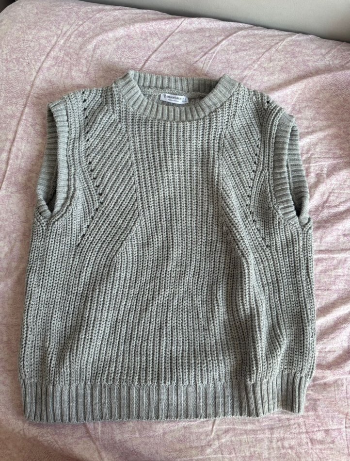 Gri Örgü Kadın süveter - Görsel 2