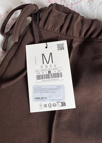 Stradivarius Kahverengi Süet Kadın Pantolon - Görsel 9