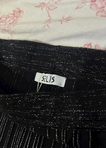 Kadın Siyah parlak Uzun Etek - Görsel 4