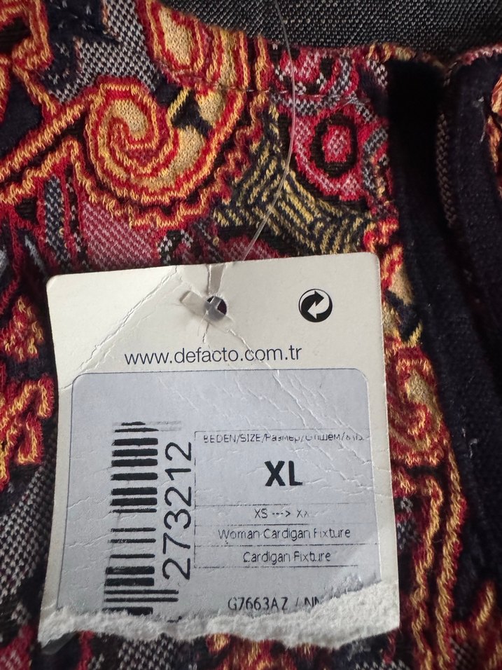 Bohem Çok Renkli Desenli Midi Ceket - Görsel 2