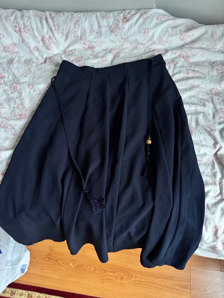 Lacivert Kadın Uzun Etek - Görsel 4