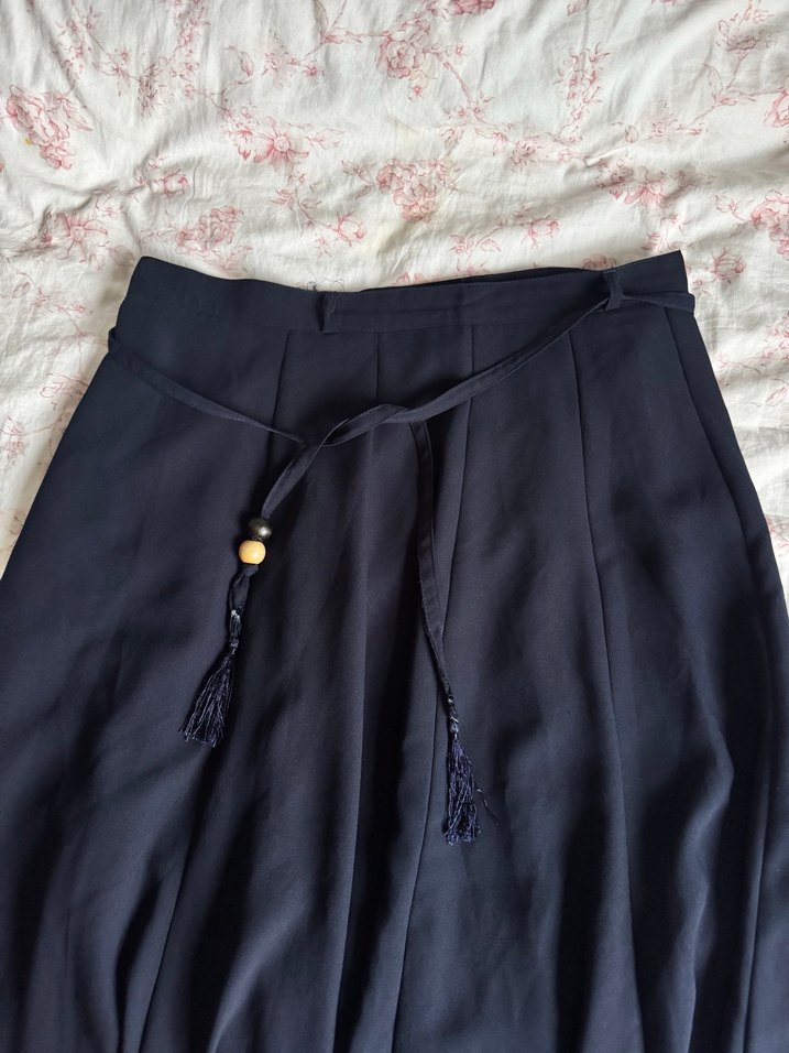 Lacivert Kadın Uzun Etek - Görsel 2