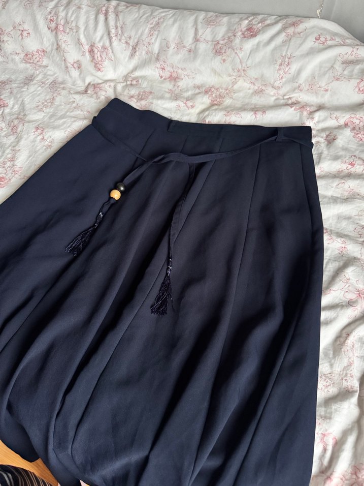 Lacivert Kadın Uzun Etek - Görsel 3