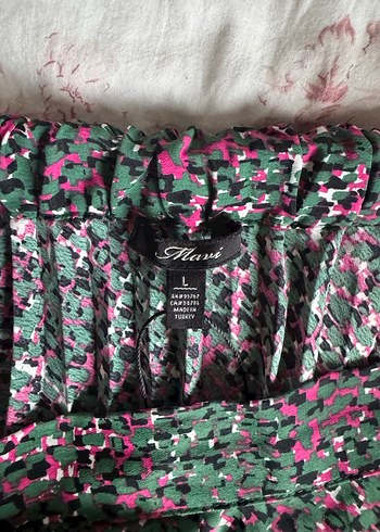 Mavi Renkli Pilili Uzun Bohem Etek - Görsel 2