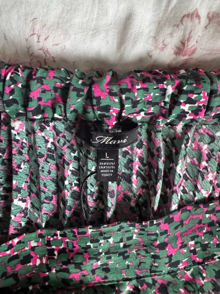 Mavi Renkli Pilili Uzun Bohem Etek - Görsel 2