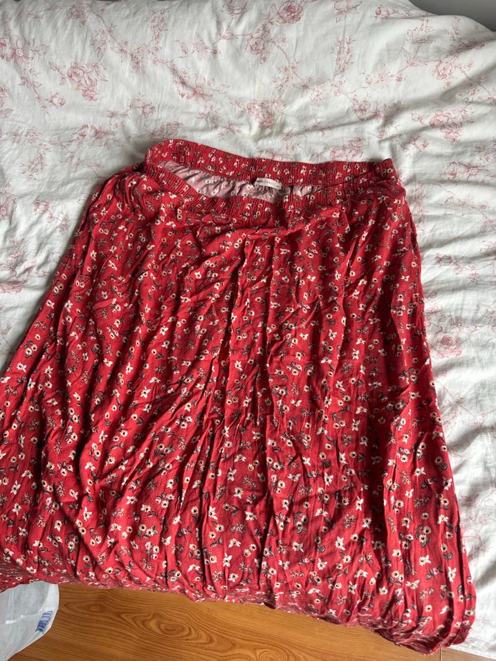 Lc waikiki Kırmızı Bohem Uzun Etek - Görsel 3