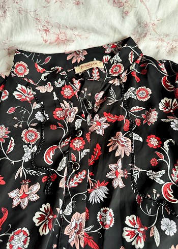 Çiçek Desenli Bohem Uzun Kollu Tunik - Görsel 4