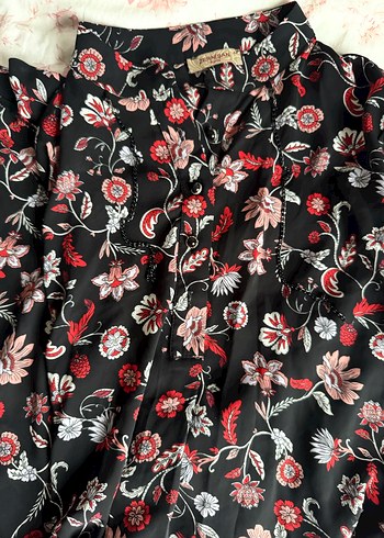 Çiçek Desenli Bohem Uzun Kollu Tunik - Görsel 5