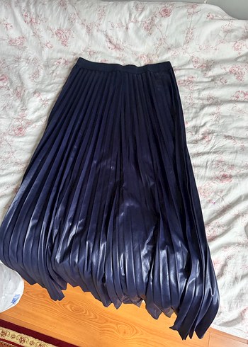 Lacivert Pilili Uzun Etek - Görsel 2