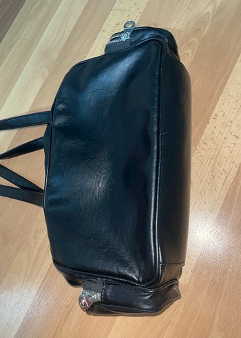 Beden siyah Renk Cep Detaylı Siyah Deri Kadın Çanta Stradivarius