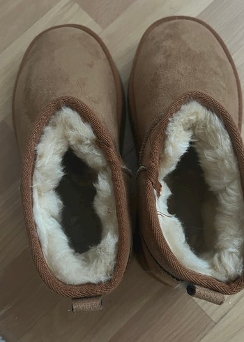 Kürklü Kahverengi Süet Kadın Dolgu Topuk Bot - Görsel 4