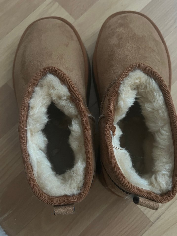 Kürklü Kahverengi Süet Kadın Dolgu Topuk Bot - Görsel 4