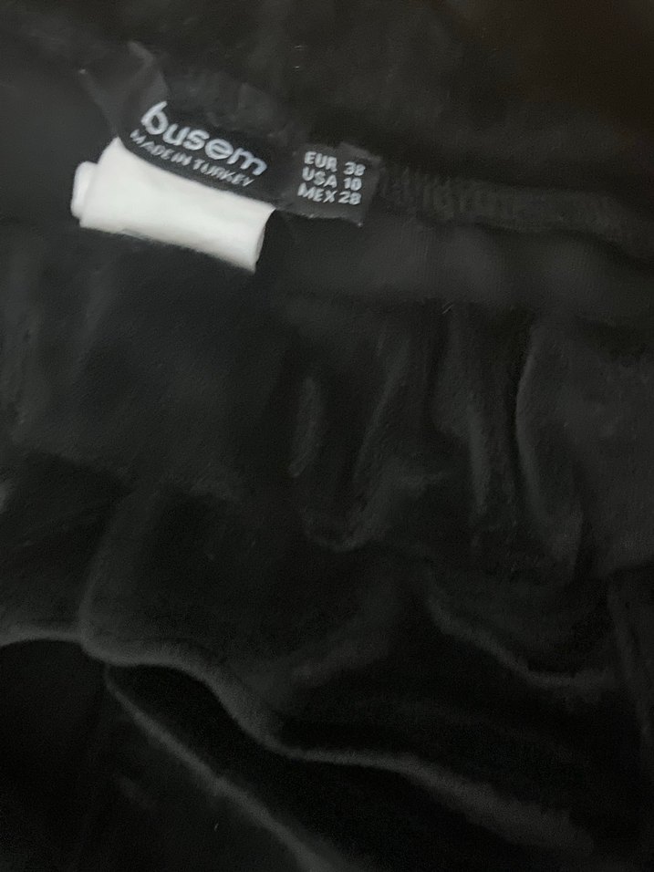 Kadın Siyah Taşlı Kadife Jogger Eşofman Altı Y2K - Görsel 4