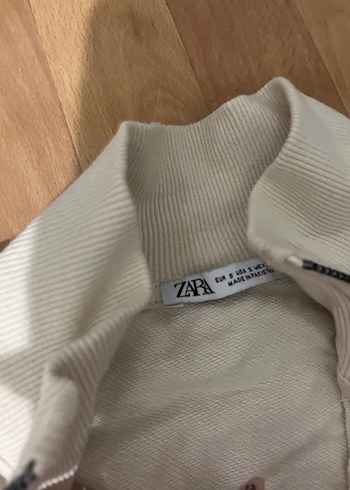 Kadın Beyaz Fermuarlı Uzun Kollu Ceket Zara - Görsel 3