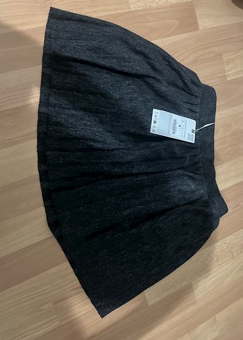 Kadın Gri Pilili Uzun Kışlık Etek Zara - Görsel 5