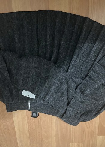 Kadın Gri Pilili Uzun Kışlık Etek Zara - Görsel 3