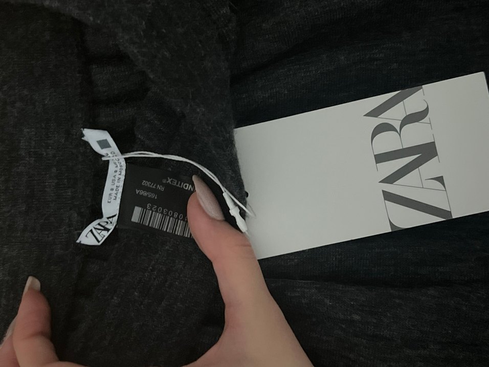 Kadın Gri Pilili Uzun Kışlık Etek Zara - Görsel 4