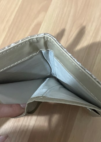 Gri Deri Yılan Desenli Fermuarlı Kadın Cüzdanı - Görsel 5