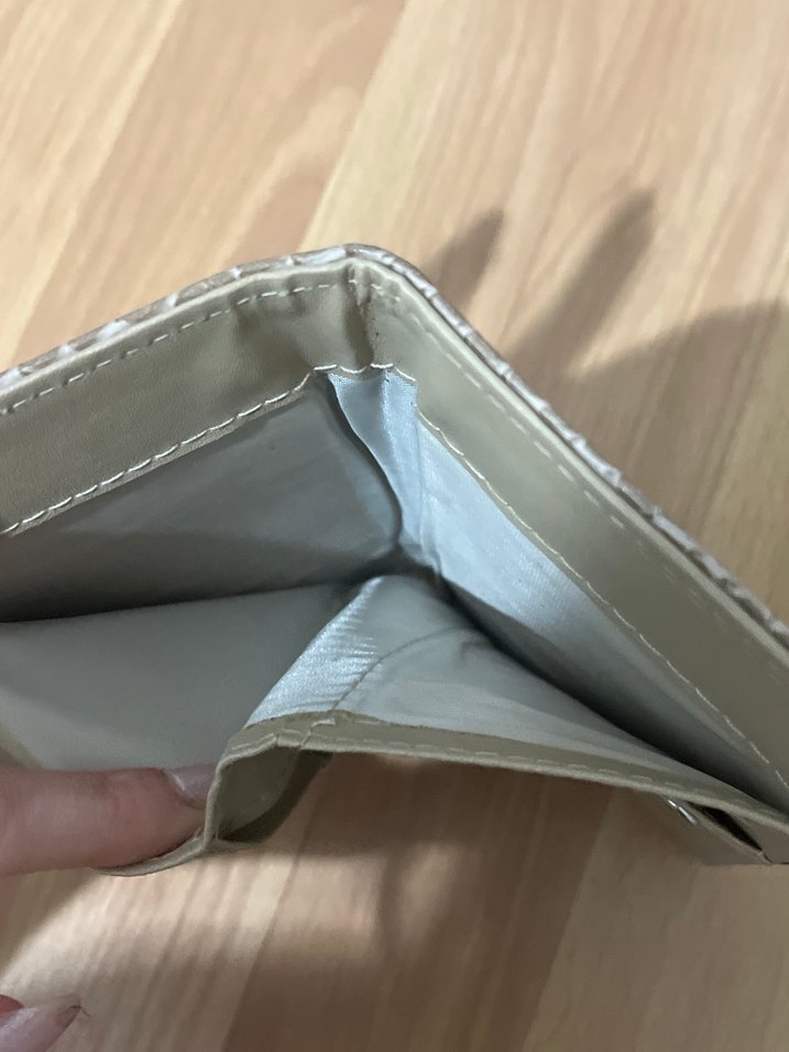 Gri Deri Yılan Desenli Fermuarlı Kadın Cüzdanı - Görsel 5