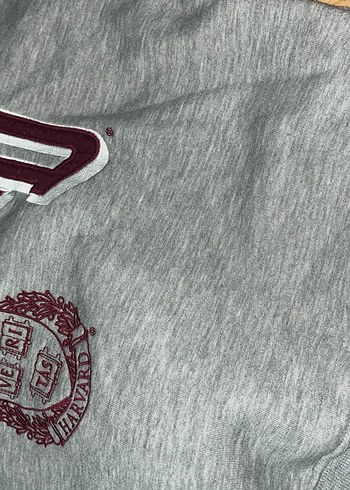 Kapüşonlu Harvard Baskılı Gri Kadın Kalın Sweatshirt Pull Bear - Görsel 3