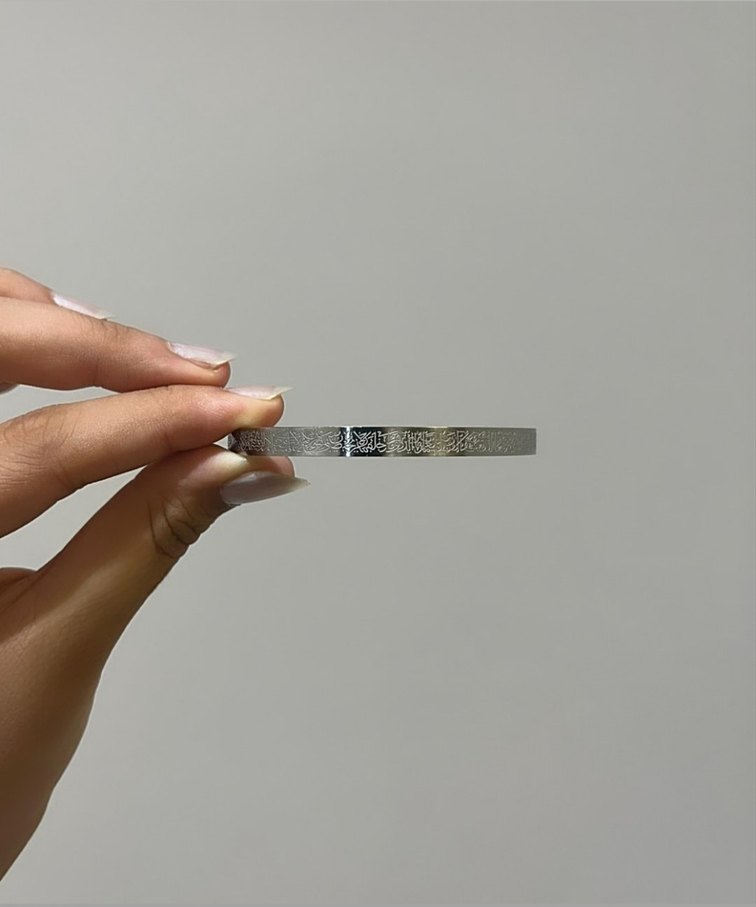 Silver Ayet-el kürsi çelik kelepçe - Görsel 2