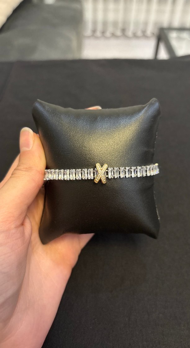 Su yolu model, altın ve gümüş renkli bileklik - Görsel 2