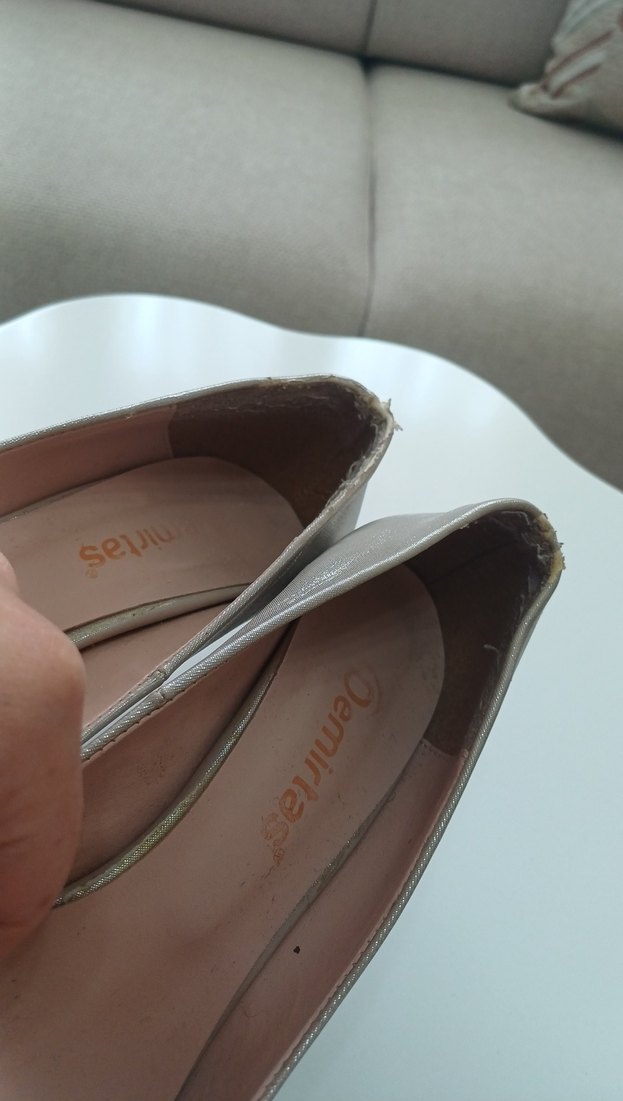 Bej Deri Stiletto Kadın Topuklu Ayakkabı - Görsel 2