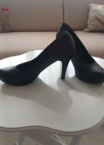 Siyah Modern Klasik Stiletto Topuklu Kadın Ayakkabı - Görsel 3