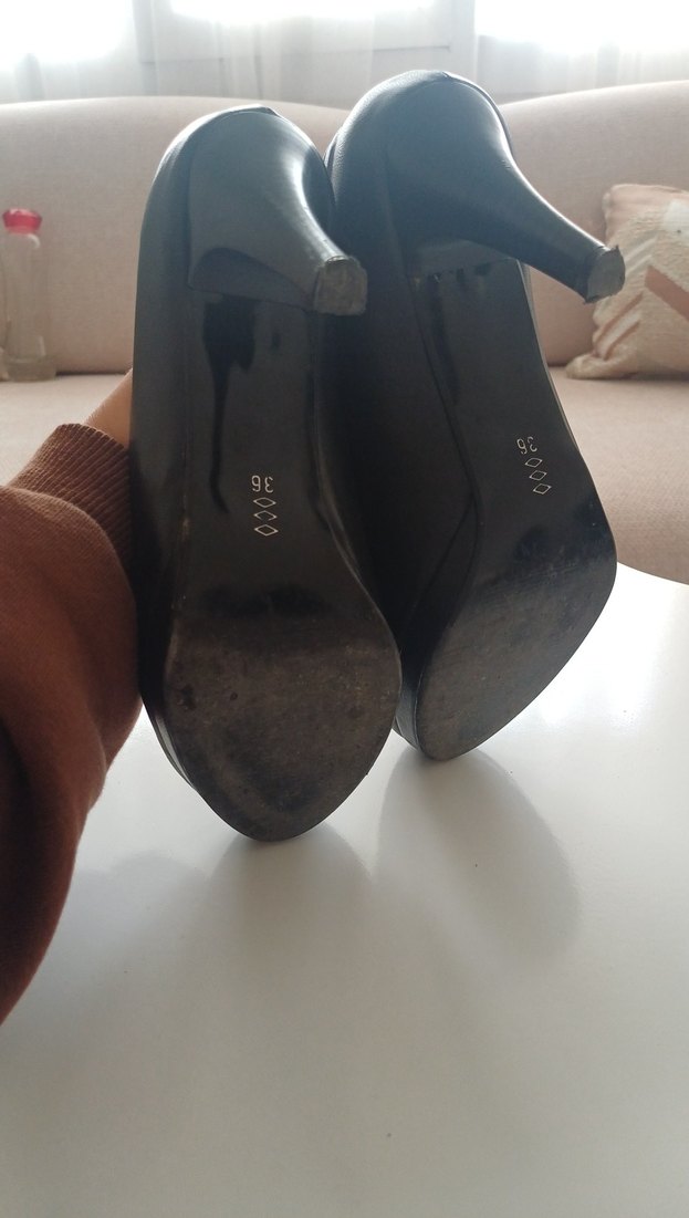 Siyah Modern Klasik Stiletto Topuklu Kadın Ayakkabı - Görsel 2