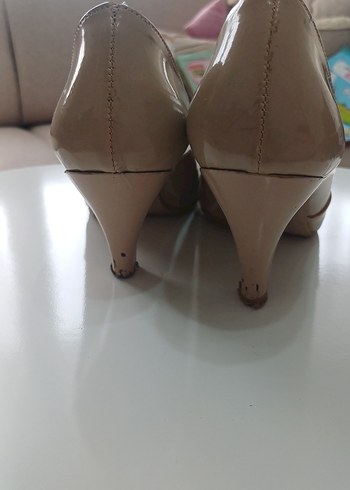 Bej Rugan Stiletto Topuklu Kadın Ayakkabı - Görsel 2