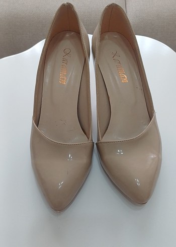 Bej Rugan Stiletto Topuklu Kadın Ayakkabı - Görsel 3