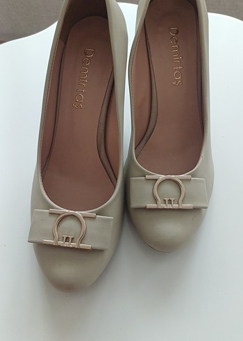 Bej Tokalı Kadın Topuklu Stiletto - Görsel 3