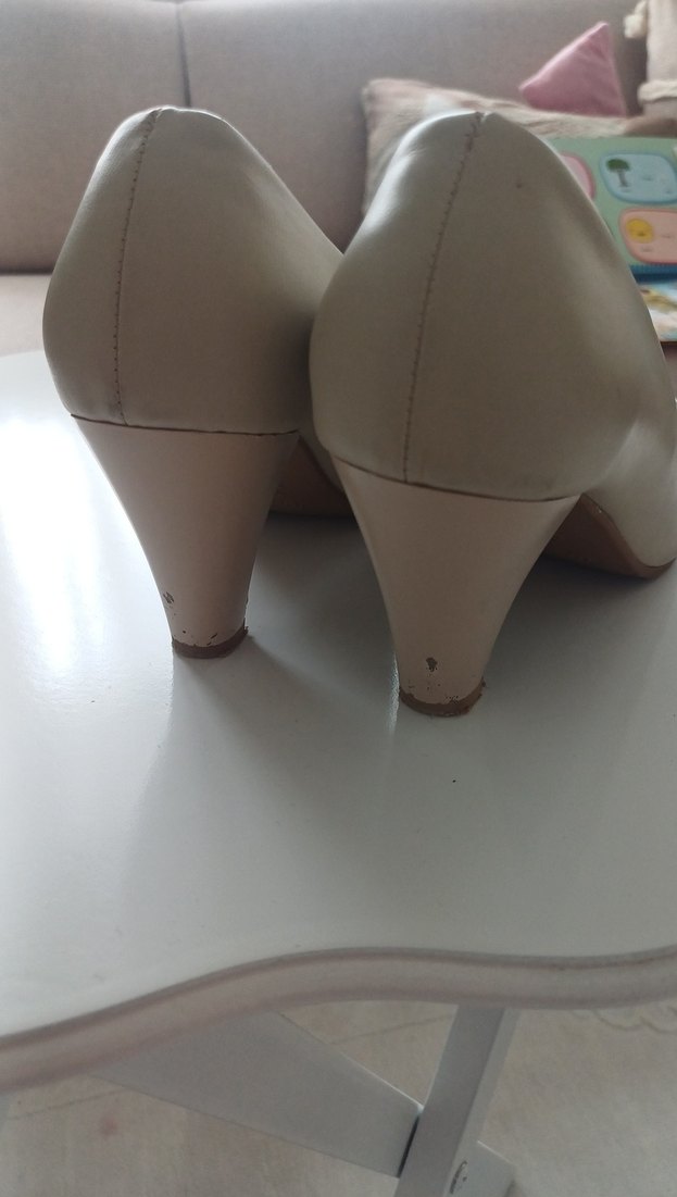 Bej Tokalı Kadın Topuklu Stiletto - Görsel 2