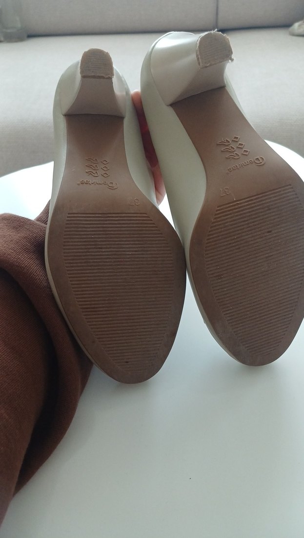 Bej Tokalı Kadın Topuklu Stiletto - Görsel 4